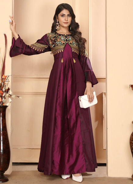purple maroon color dress Opulence Burgundy Floral Corset Mermaid Dress
