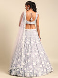 Mauve Chinon Sequins and Zarkan Work Engagement Lehenga choli With Dupatta