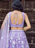 Soft pastel mauve lehenga for wedding celebrations
