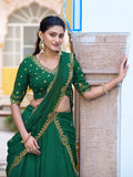 Plain With Sequince And thread Embroidery Lehenga