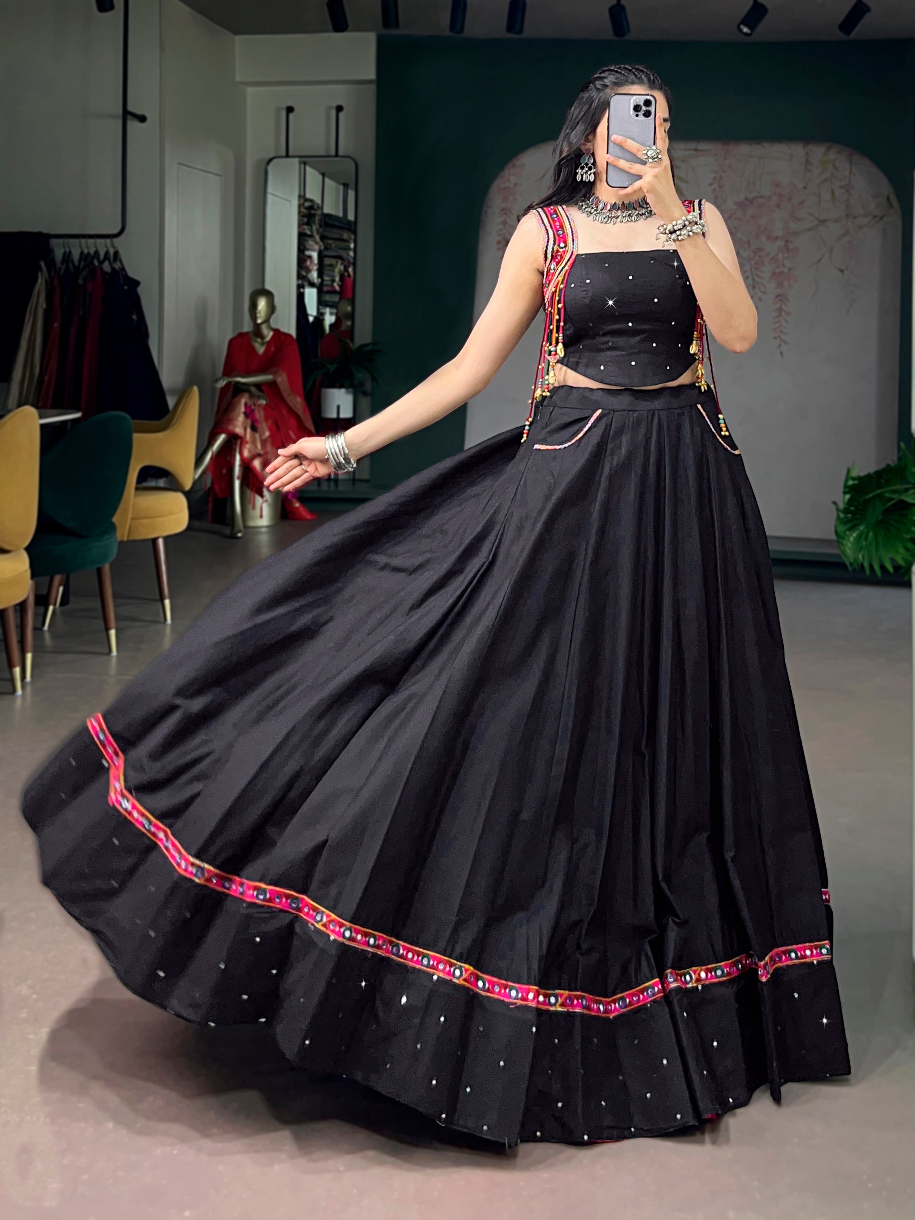Black Color Cotton Co-ord Set
