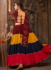 Multi Color Rayon Navratri Special Chaniya Choli For Women