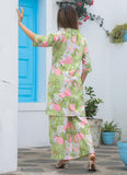 MultiColor Cotton Kurti and Pant Set Printed Design