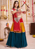 White Choli with Mirror & Kodi Work for Navratri Outfit