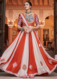 Multicolor Navratri Lehenga with Mirror Work and Embroidery Viscose Rayon