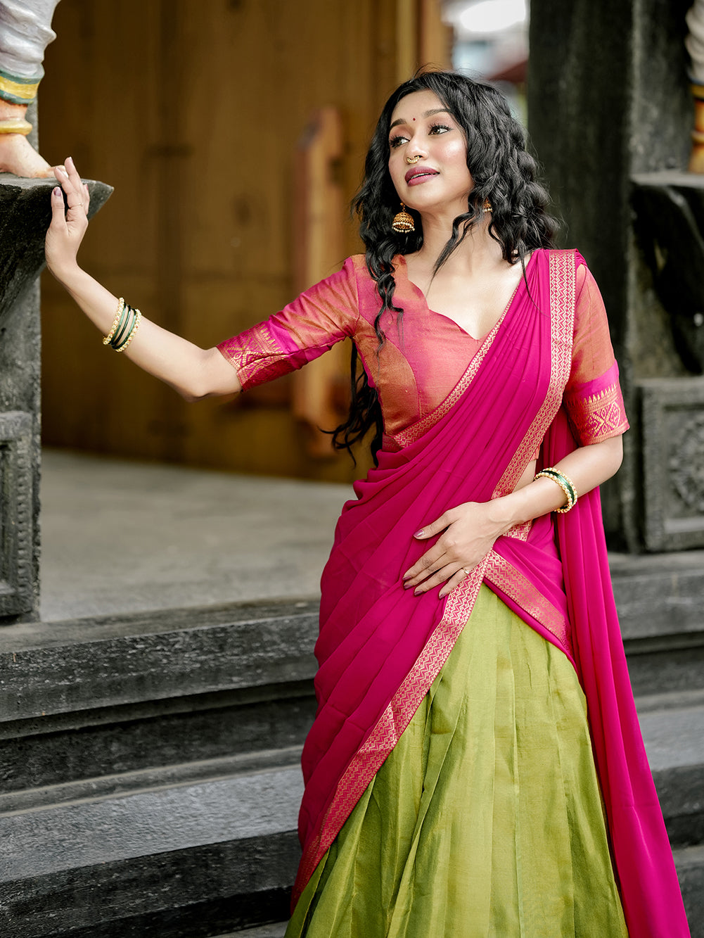 Zari woven Kanchipuram dupatta