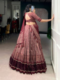 Maroon Color Kalamkari Printed Lehenga Choli