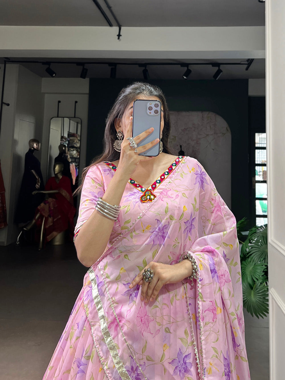 4-Meter Flair Baby Pink Lehenga
