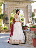 Off white Color Sequins And Thread Embroidery Work Vichitra Silk Lehenga Choli