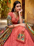 royal peach lehenga choli