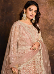 Party Wear Net Indian Anarkali Salwar Suit For Women
