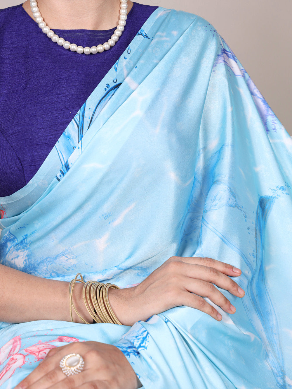 Lightweight satin silk saree for weddings