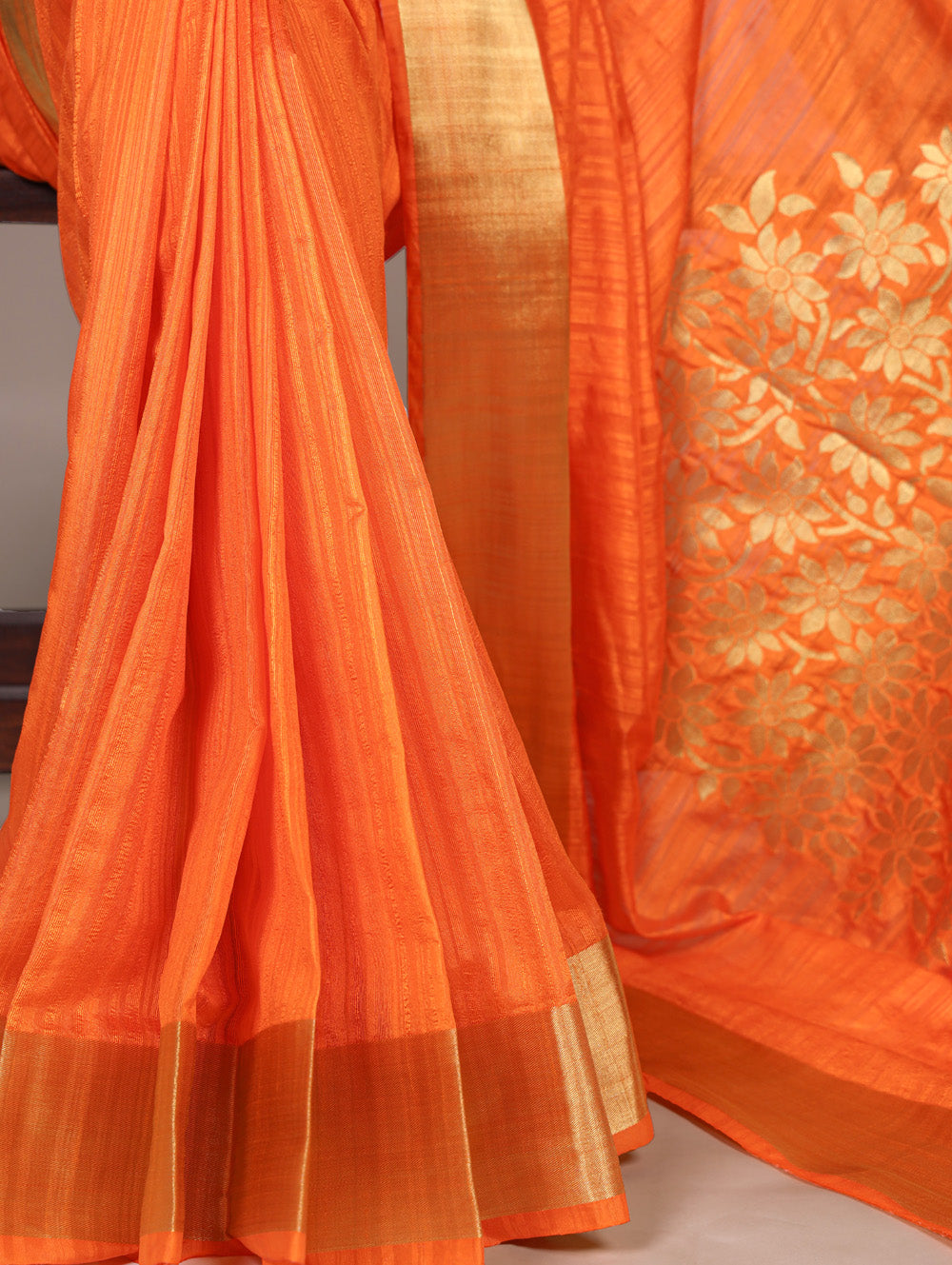 Traditional orange saree for weddings