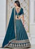 Morpeach Embroidered Reception Lehenga for Women