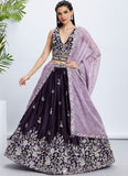 Perfect For Bridesmaid Raw Silk Lehenga Set with Sequins & Thread Embroidery 