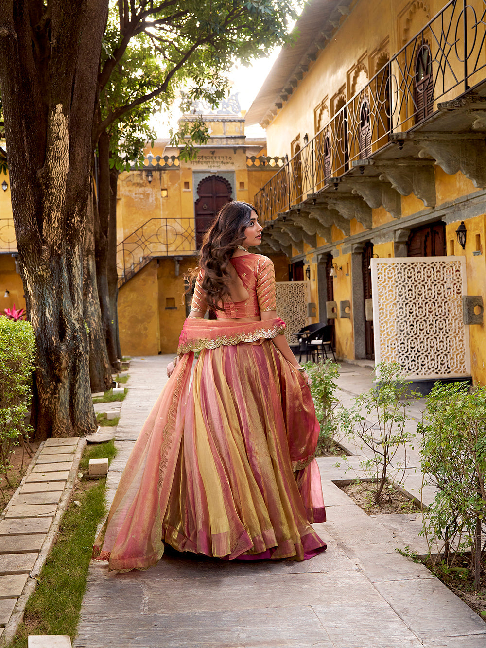 luxury pink lehenga choli set