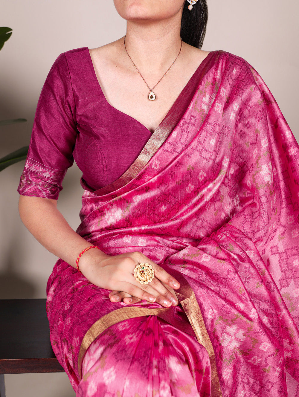 Patola design saree with zari weaving