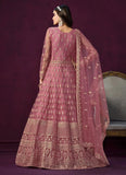 Pink New Embroidered Anarkali suit For Engagement