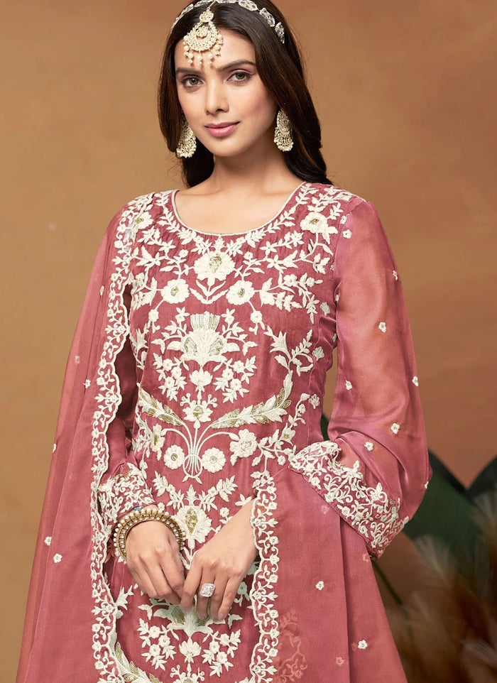 Elegant Pink Festive Wear Plus Size Suit for Women