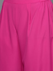 Pink Organza Ethnic Wear Kurta and Palazzo Set for Women