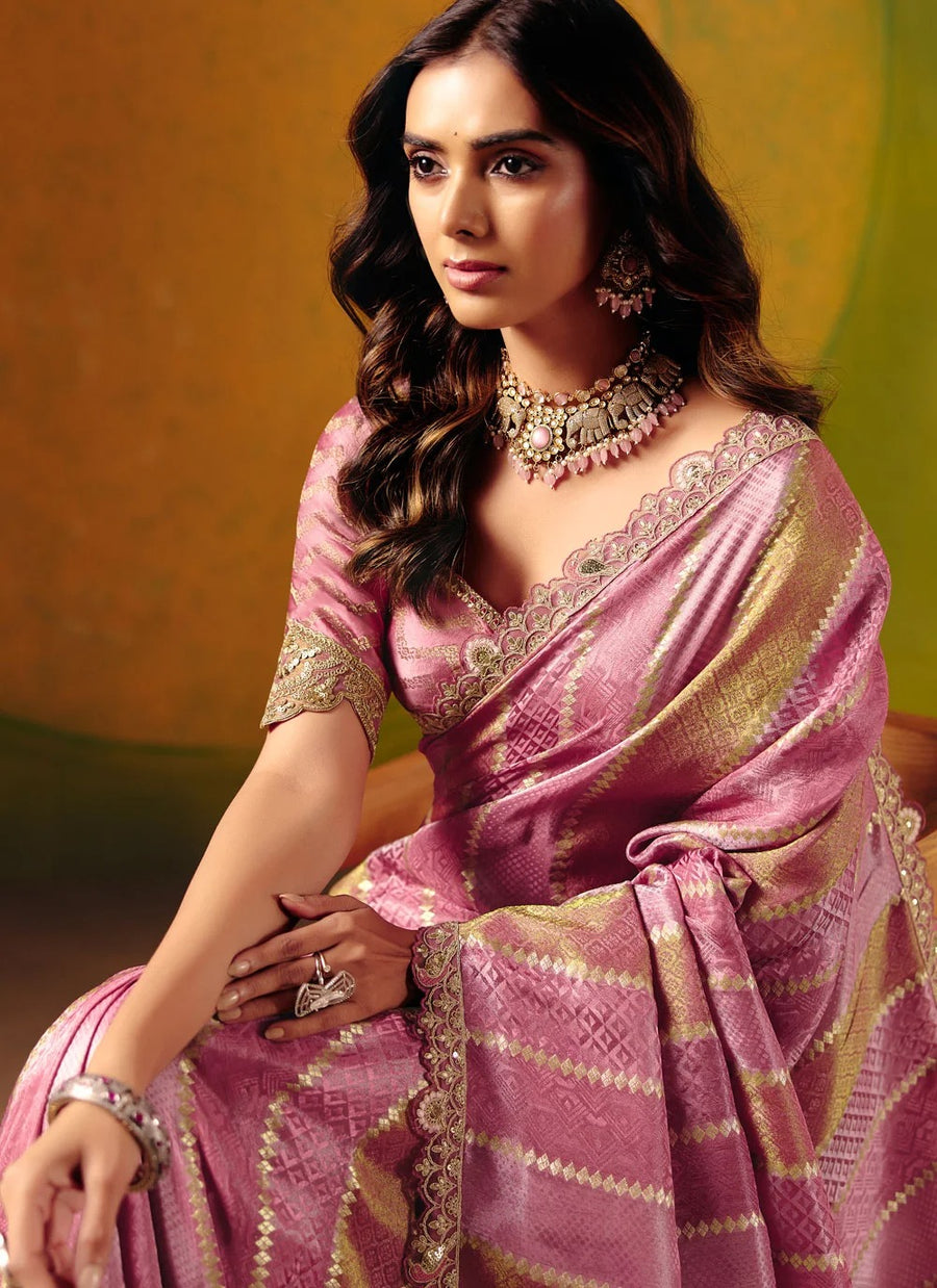 Pink Occasion Wear Saree for Wedding Functions