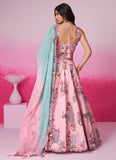 Pink Silk Lehenga for Sister’s Wedding with Zarkan and Sequin Embroidery