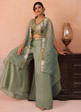 Elegant pista indo western outfit for wedding guest styling
