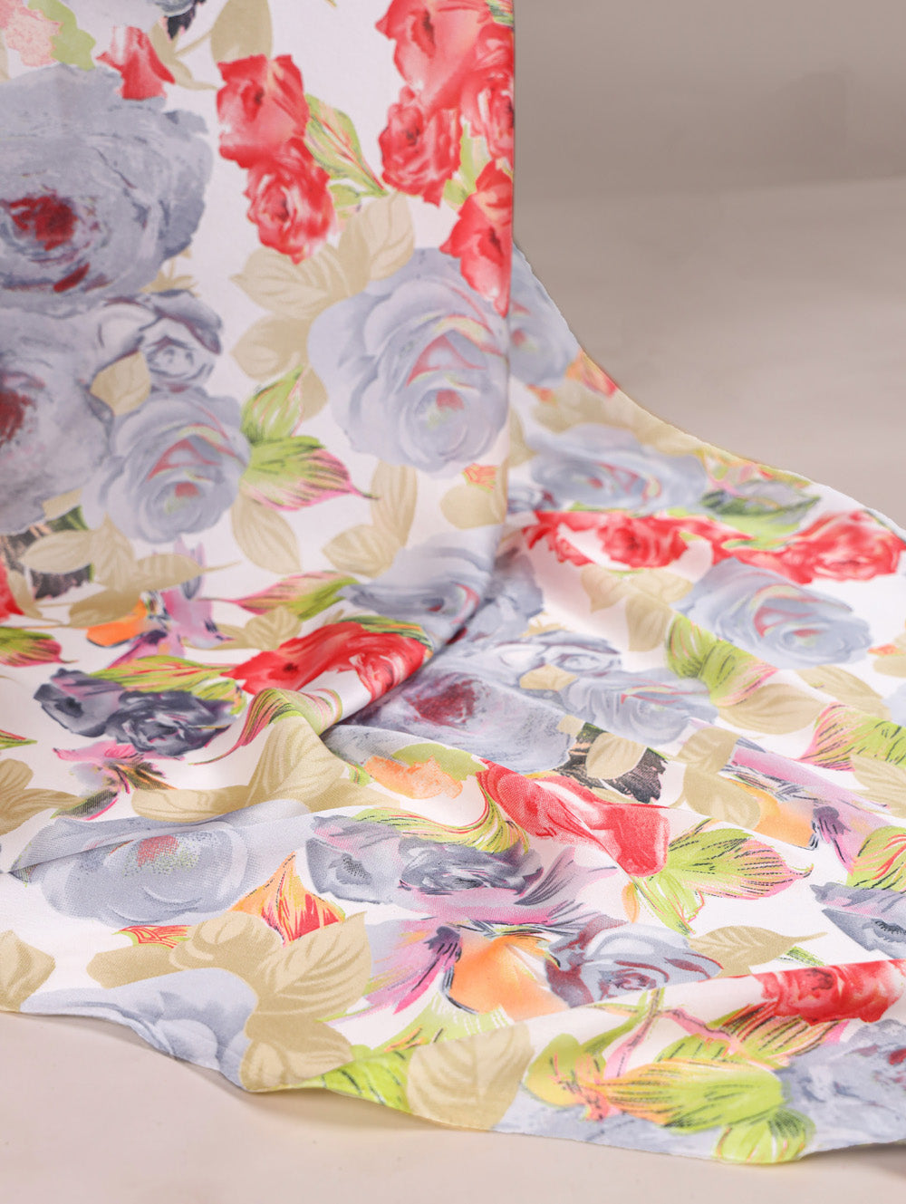 Elegant dull satin printed saree