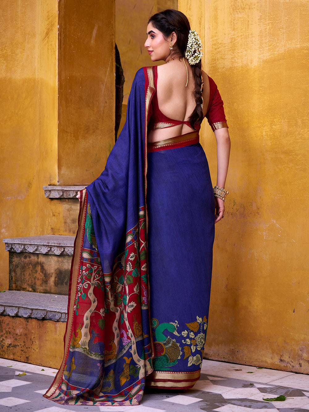 Kalamkari saree for festive wear