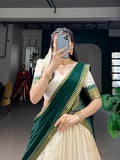 South Indian Chex With Zari Weaving Lehenga
