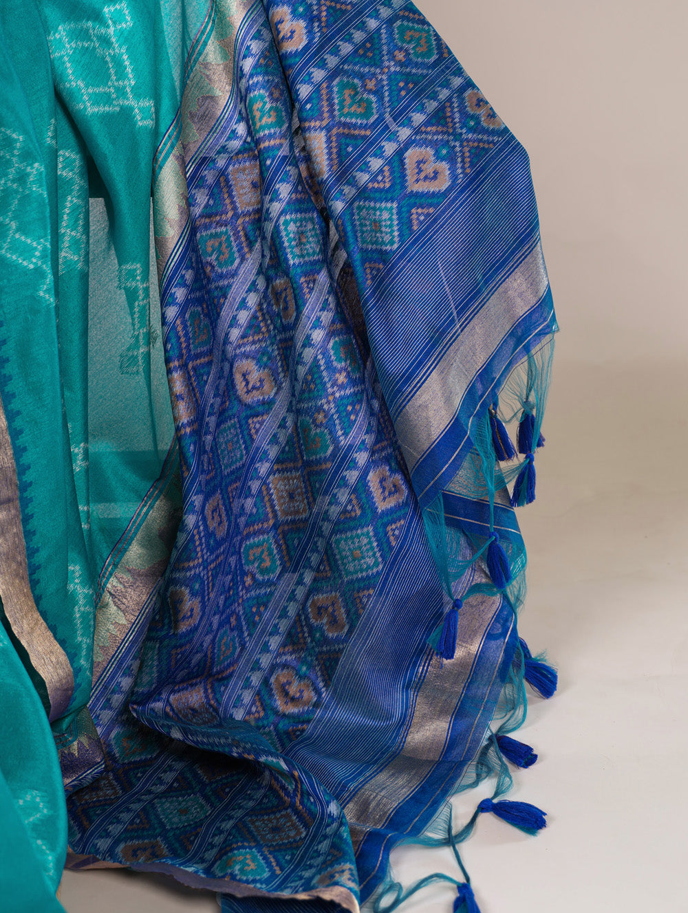 Teal saree for weddings and receptions