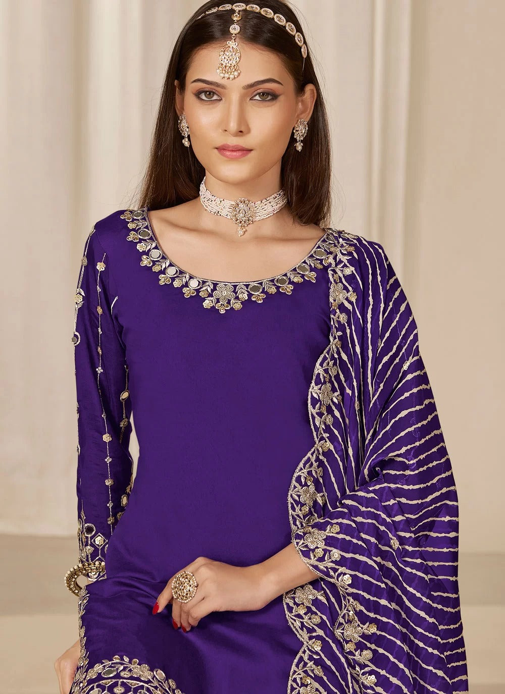 purple punjabi dress Purple & Violet Salwar Kameez