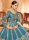 Rama Art Silk Embroidered Anarkali Suit