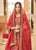 Red Art Silk Thread and Zari Embroidered Lehenga Choli