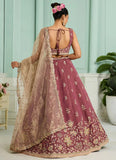 Rosegold Georgette Lehenga with Sequins & Stone Embroidery