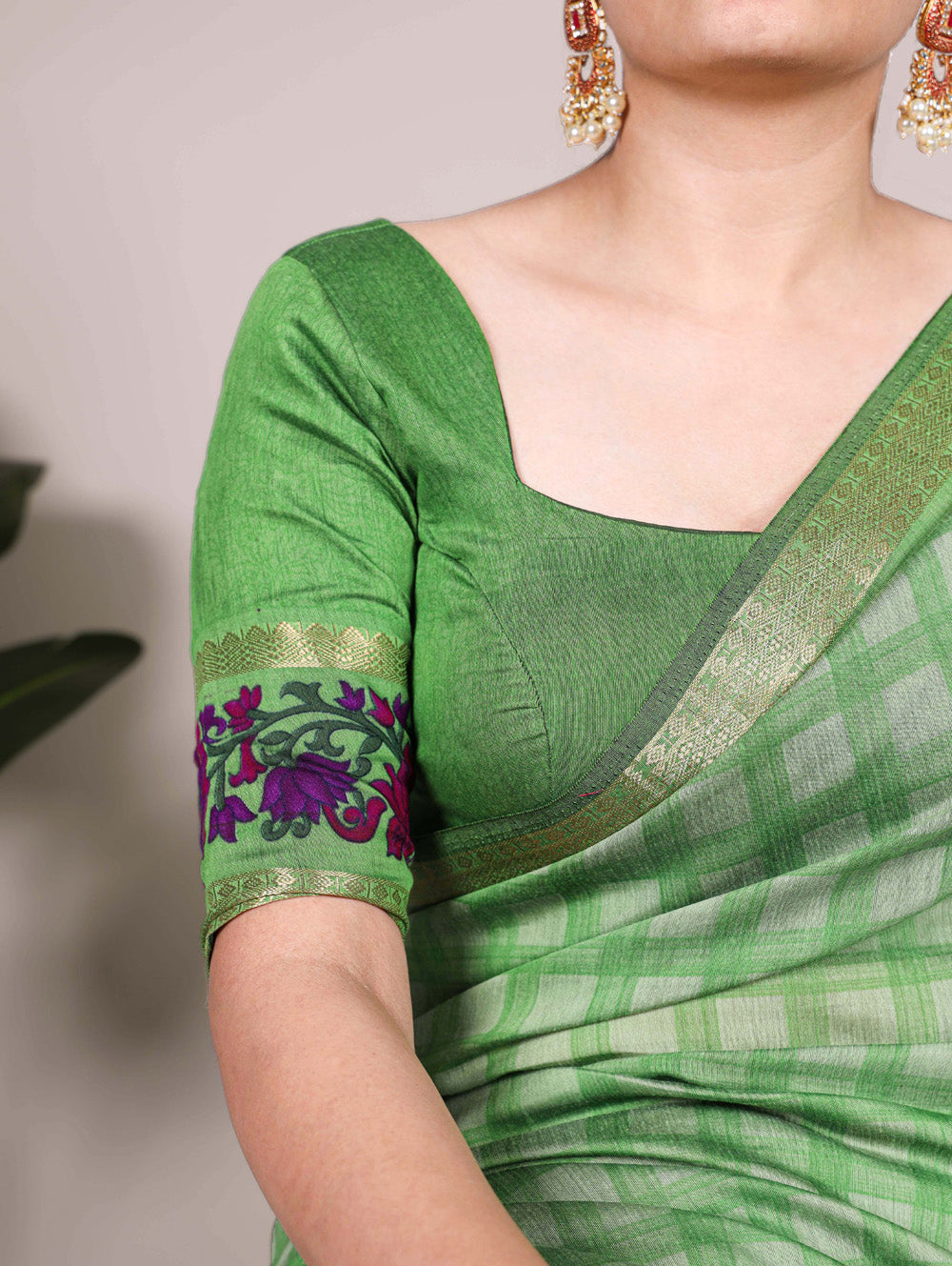 Polyester viscose printed saree for wedding function