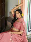 Ethnic Wear Embroidery Chinon Lehenga