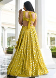 Thread embroidered mehndi outfit for women