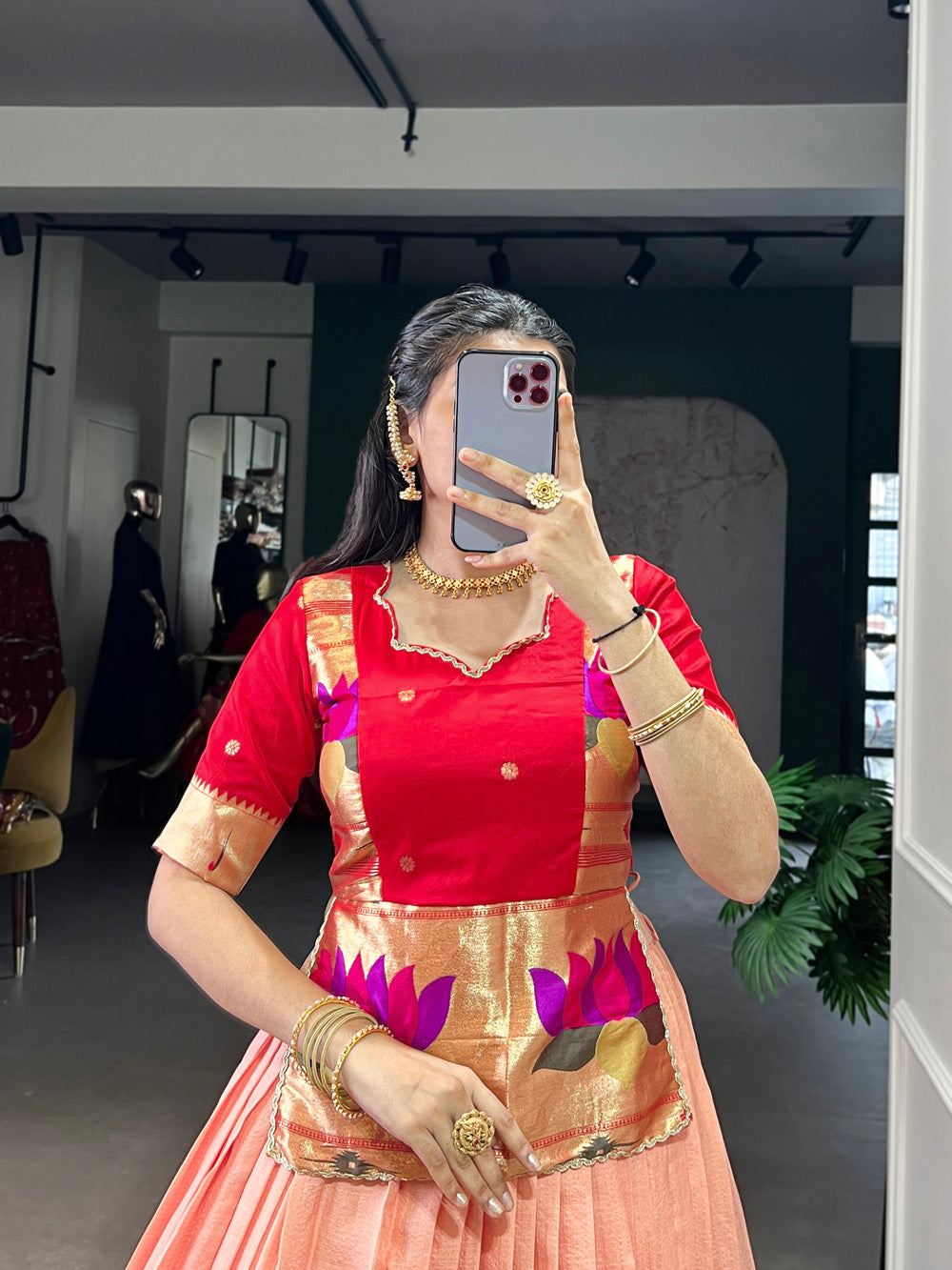 Traditional Indian lehenga choli for daytime functions