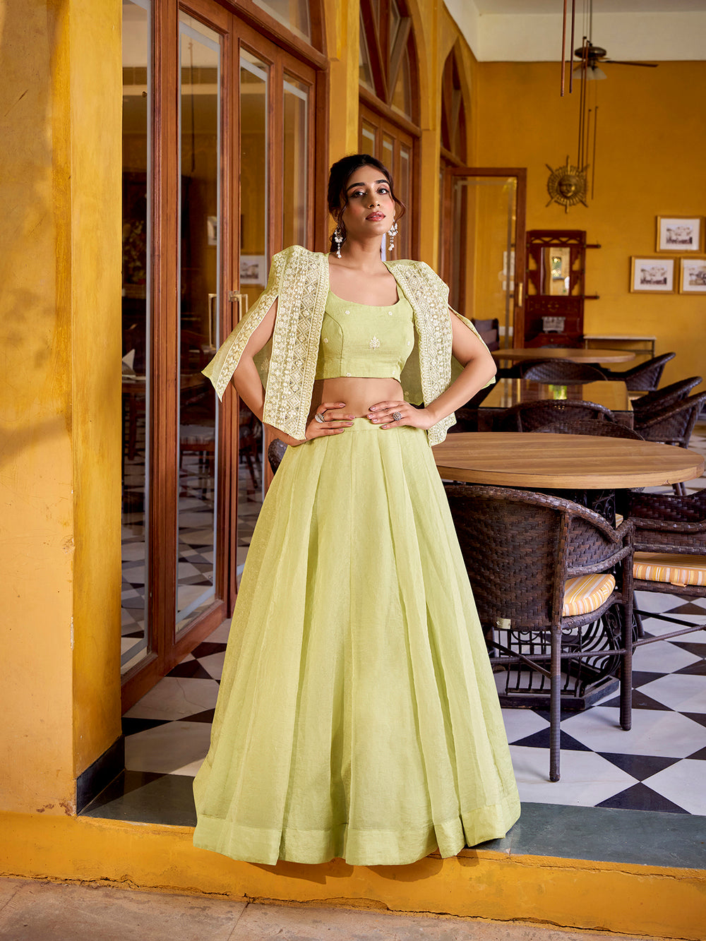 Tea color festive chaniya choli set