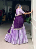Lavender Color Paithani Lehenga Choli