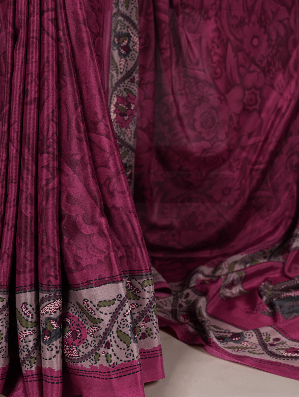 Elegant crere saree for traditional gatherings