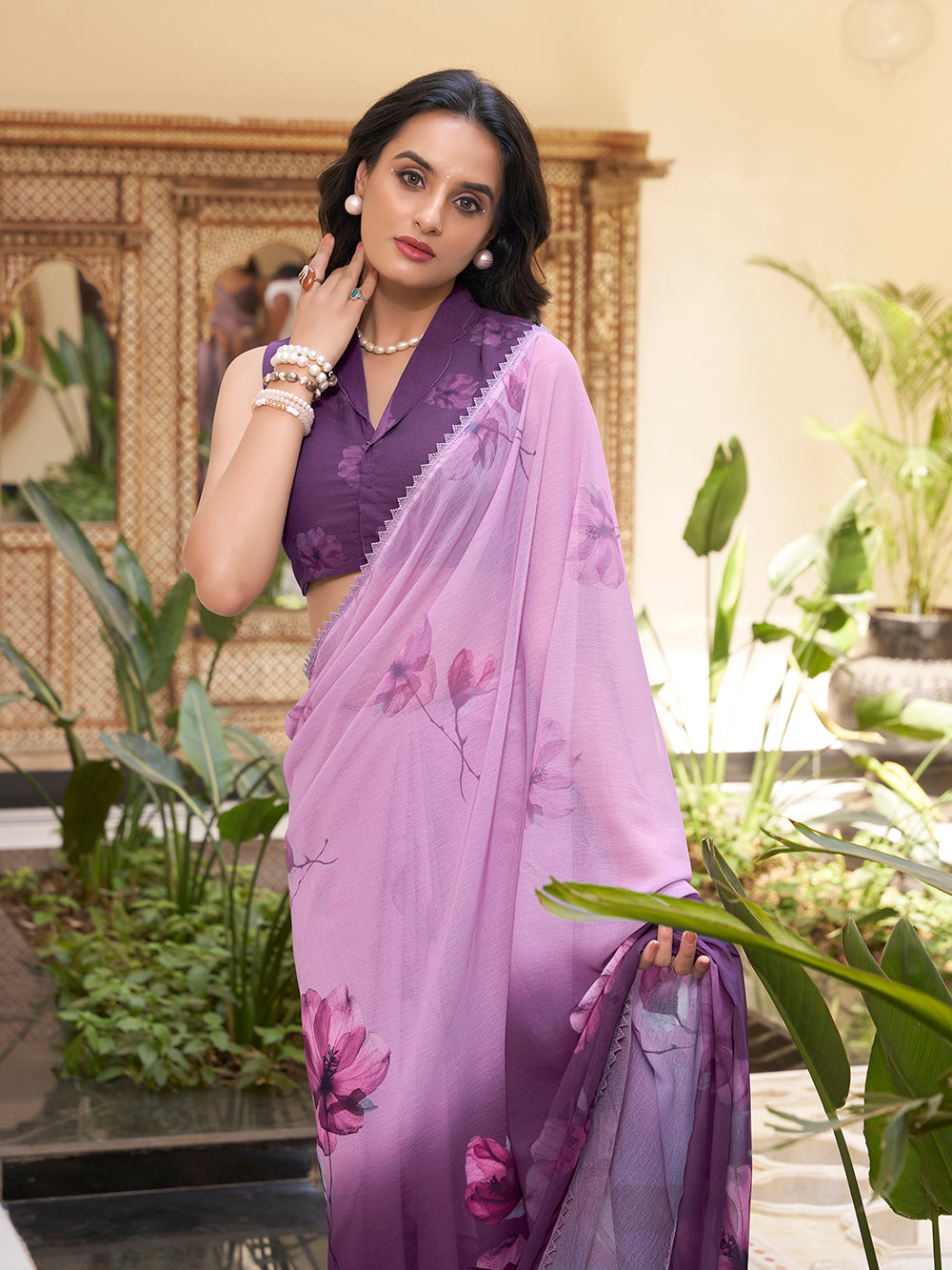 Elegant marbal saree for women