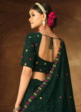 Trendy Party Wear Thread Embroidered Lehenga Choli In Green