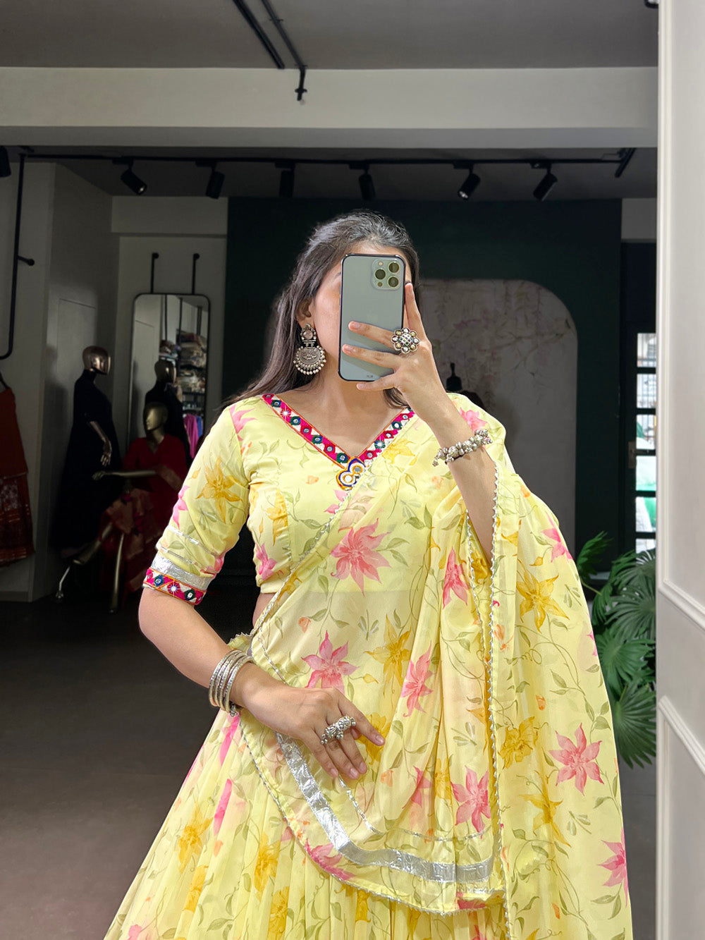 Festive Yellow Lehenga Choli for Navratri