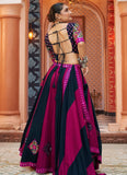 Vibrant Multicolor Viscose Rayon Designer Navratri Lehenga with Mirror Embroidery