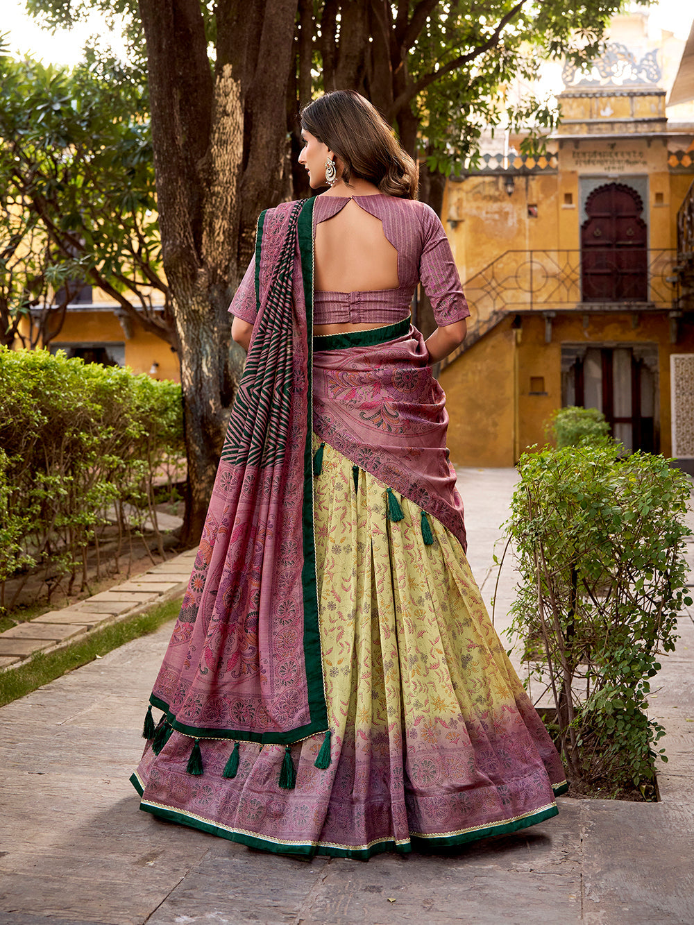 traditional mauve lehenga choli
