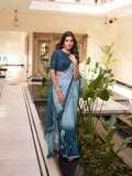 Weightless marbal saree with lace border