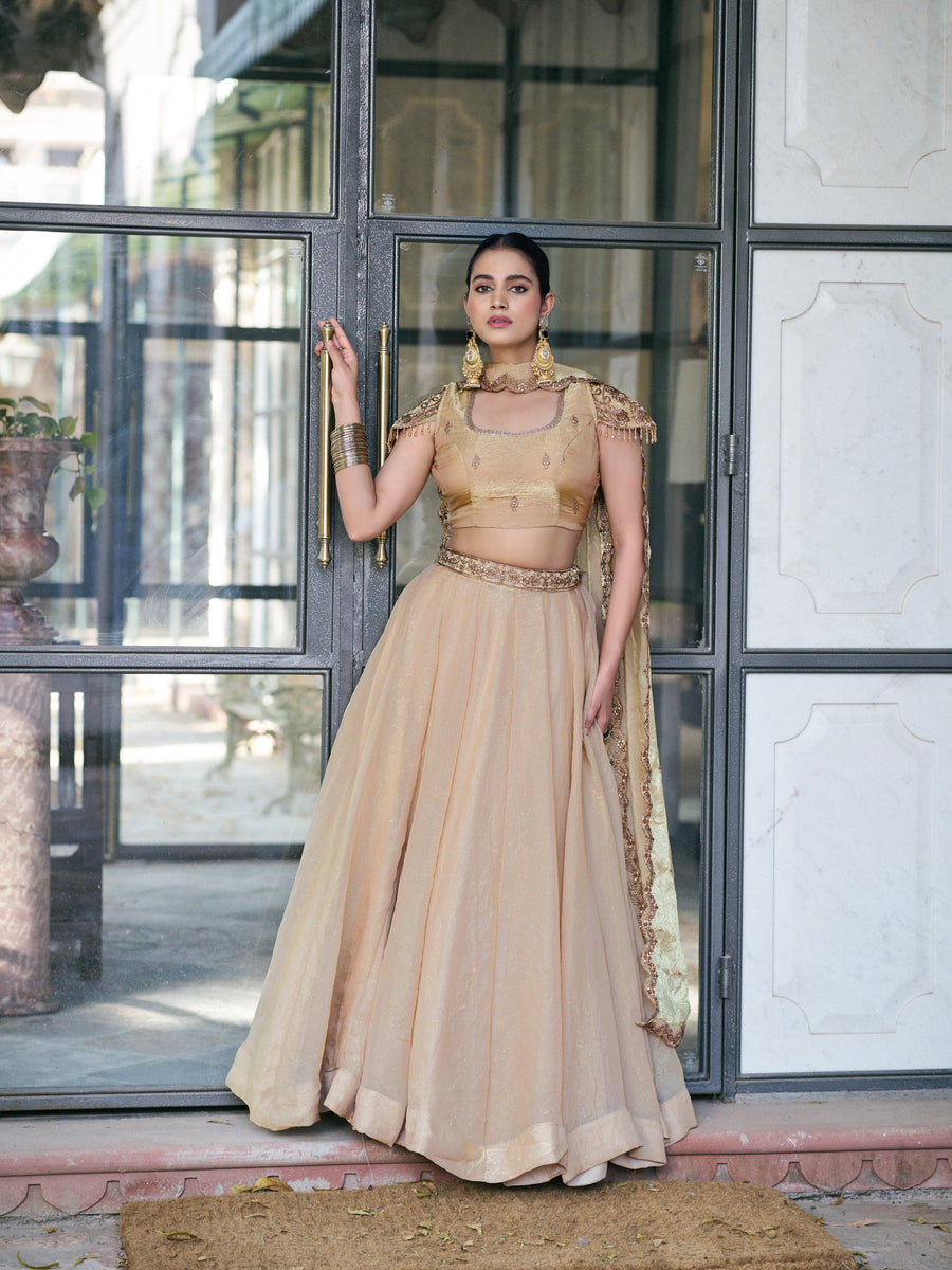 Cream Color Festival Wear Lehenga