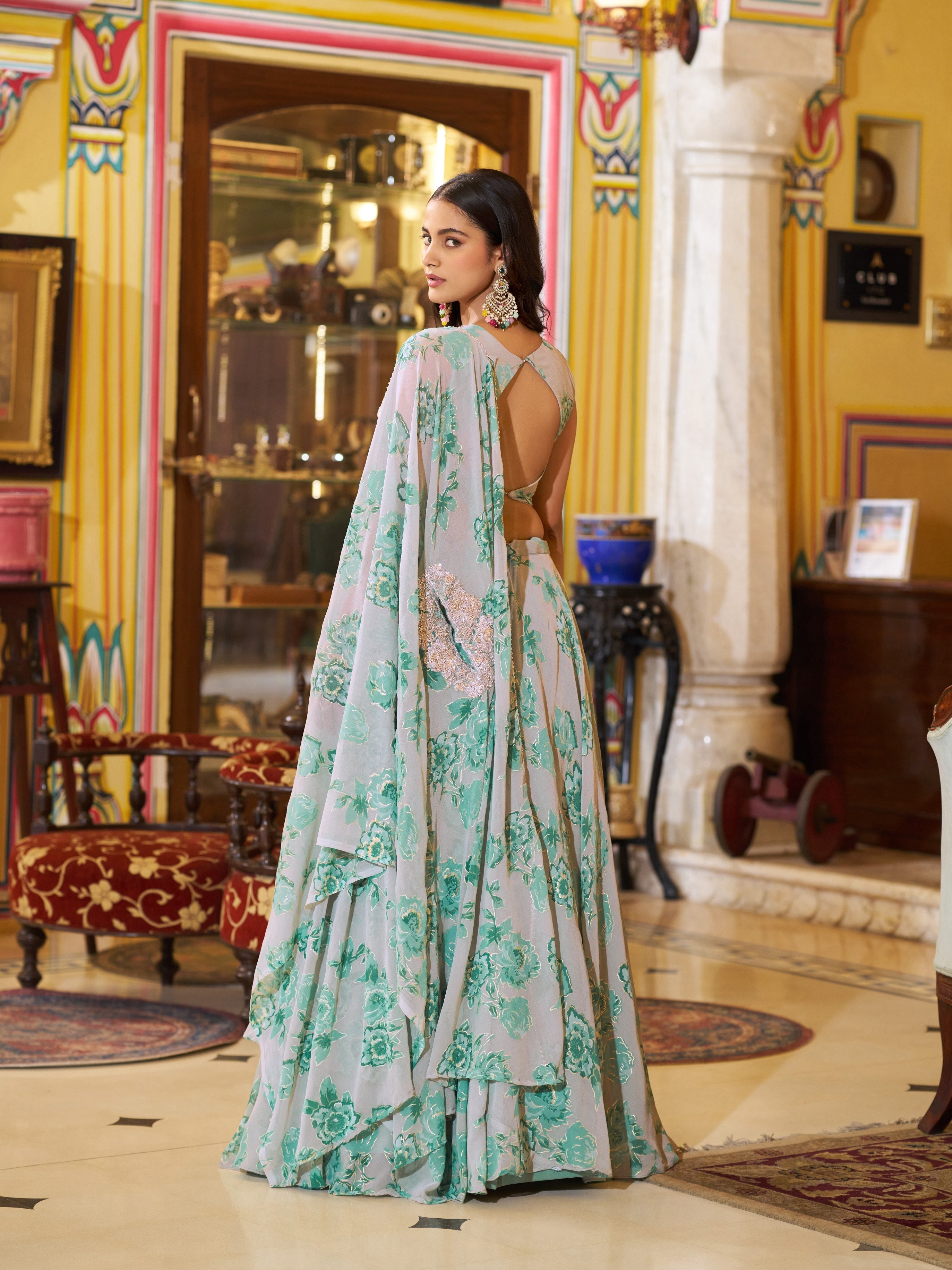 Engagement Wear Beads Work Lehenga Choli